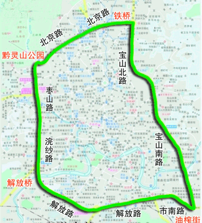 貴陽1環(huán)地圖